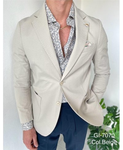 Giacca uomo beige