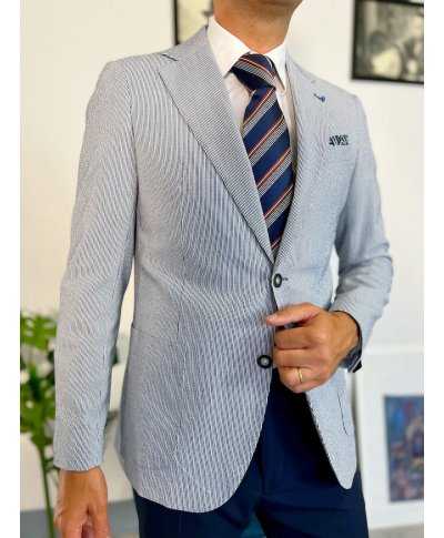 kopia Giacca uomo verde, righe strette - Made in italy