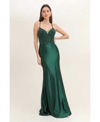 Abito da cerimonia a sirena - Verde