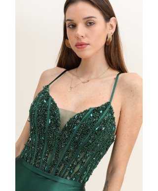 Abito da cerimonia a sirena - Verde