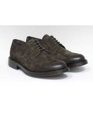Męskie buty zamszowe - Derby - Sznurowane - Made in Italy
