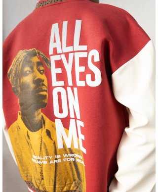 Kurtka typu college, kolorowa - Nadruk Tupac Shakur
