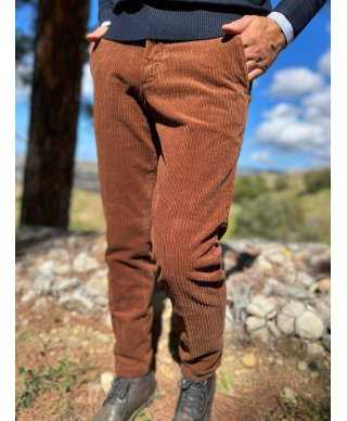 Pantaloni uomo in velluto marrone - Paul Miranda