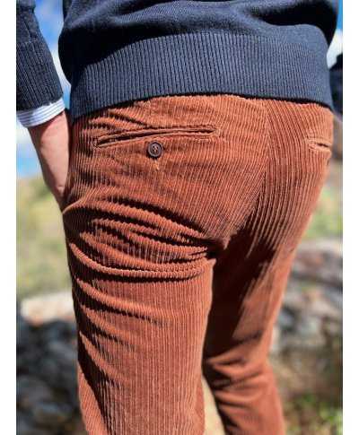 Pantaloni uomo in velluto marrone - Paul Miranda
