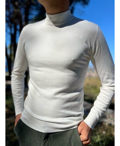 Lupetto Bianco Uomo - Sotto giacca