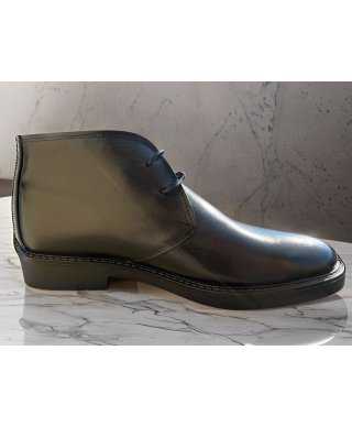 Buty męskie, model chukka - Czarne - Made in Italy