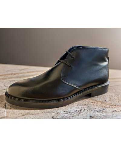 Buty męskie, model chukka - Czarne - Made in Italy