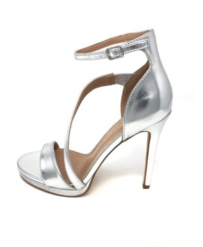 Sandali donna - Eleganti - Argento - Tacco alto