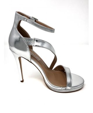Sandali donna - Eleganti - Argento - Tacco alto