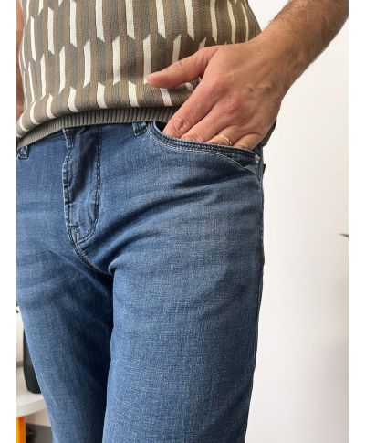 Jeansy męskie slim fit granatowe –  Key Jey - Nowoczesny styl i maksymalna wygoda