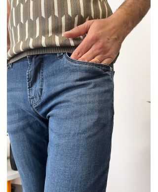 Jeansy męskie slim fit granatowe –  Key Jey - Nowoczesny styl i maksymalna wygoda