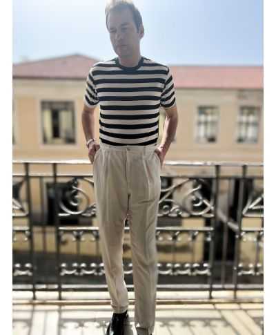 Maglietta a righe nere e beige - Paul Miranda