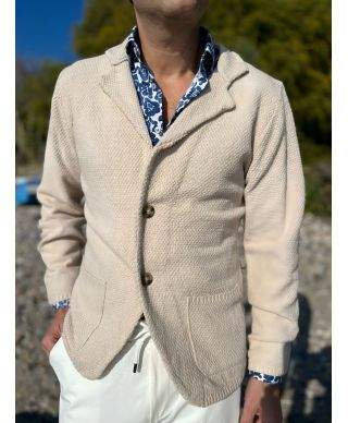 Cardigan uomo beige chiaro - Pollock
