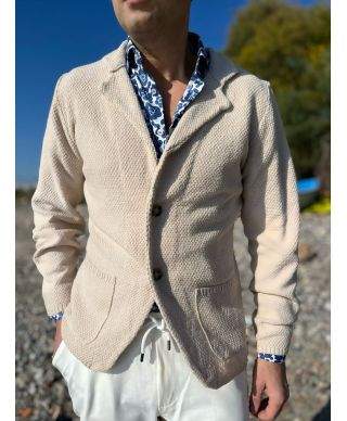 Cardigan uomo beige chiaro - Pollock