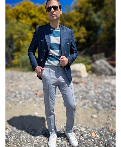 Jasnoszare spodnie Pantalaccio Paul Miranda