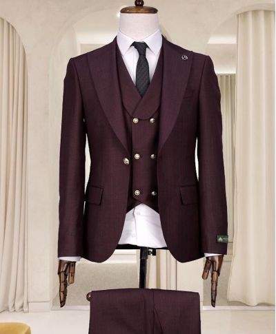 Elegancki garnitur męski z kamizelką na lato – Slim fit, dostępny w wielu kolorach