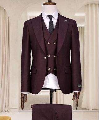Elegancki garnitur męski z kamizelką na lato – Slim fit, dostępny w wielu kolorach