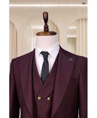 Elegancki garnitur męski z kamizelką na lato – Slim fit, dostępny w wielu kolorach