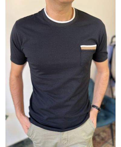 T-shirt męski z profilami Paul Miranda – Włoski styl i komfort na co dzień