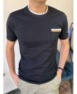 T-shirt męski z profilami Paul Miranda – Włoski styl i komfort na co dzień