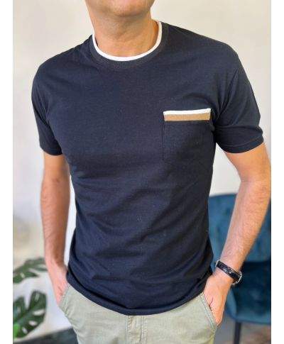 T-shirt męski z profilami Paul Miranda – Włoski styl i komfort na co dzień