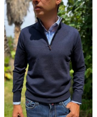 Maglione uomo, mezza zip