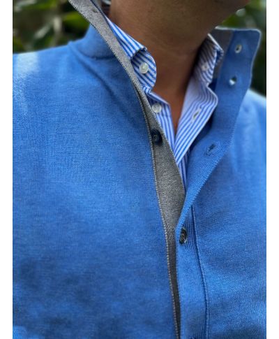 Cardigan uomo, abbottonato - Colore azzurro