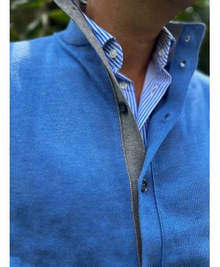 Cardigan uomo, abbottonato - Colore azzurro