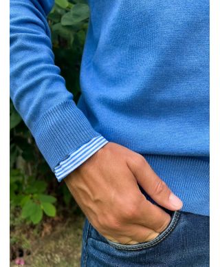 Cardigan uomo, abbottonato - Colore azzurro