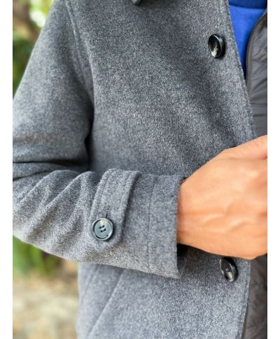 Cappotto uomo, Blu - Pettorina staccabile