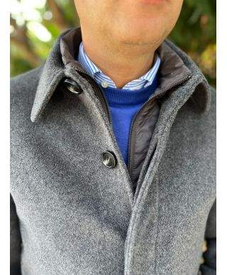 Cappotto uomo, Blu - Pettorina staccabile