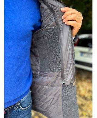 Cappotto uomo, Blu - Pettorina staccabile