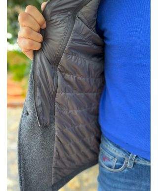 Cappotto uomo, Blu - Pettorina staccabile