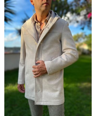 Parka męska beżowa Paul Miranda – elegancja i komfort Made in Italy