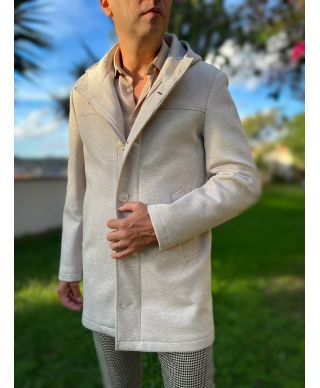 Parka męska beżowa Paul Miranda – elegancja i komfort Made in Italy