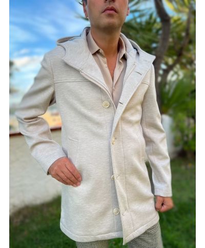 Parka męska beżowa Paul Miranda – elegancja i komfort Made in Italy