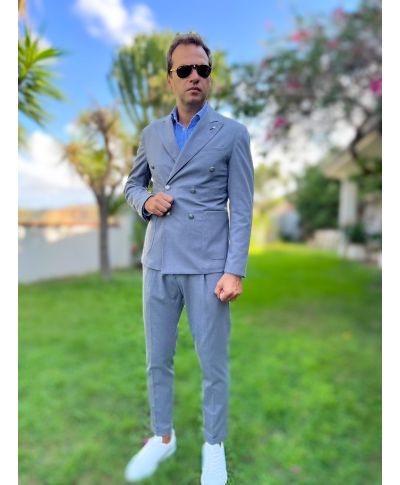 Eleganckie szare spodnie męskie w kant Paul Miranda – styl i komfort na co dzień
