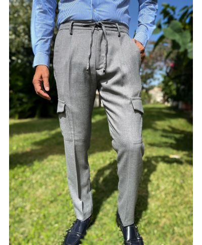 Spodnie z kieszeniami cargo Mac - Szare -  Paul Miranda – Made in Italy