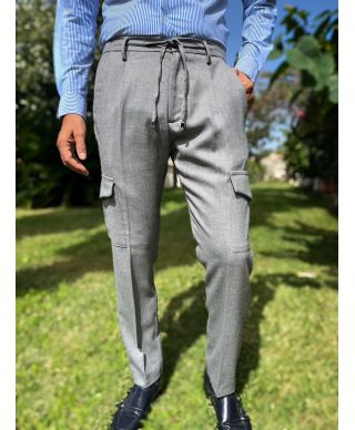 Spodnie z kieszeniami cargo Mac - Szare -  Paul Miranda – Made in Italy