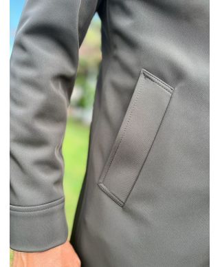 Trench męski zielony militarny – Paul Miranda - Elegancki płaszcz Made in Italy