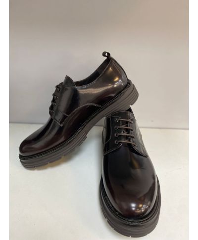 Eleganckie buty sznurowane męskie – Skóra cielęca Bordeaux, włoska jakość - Made in Italy