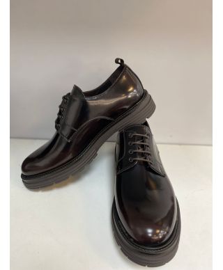 Eleganckie buty sznurowane męskie – Skóra cielęca Bordeaux, włoska jakość - Made in Italy