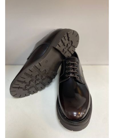 Eleganckie buty sznurowane męskie – Skóra cielęca Bordeaux, włoska jakość - Made in Italy
