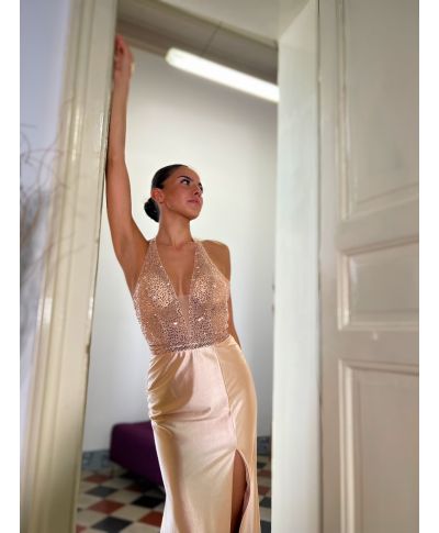 Vestito a sirena con schiena scoperta - Goldy