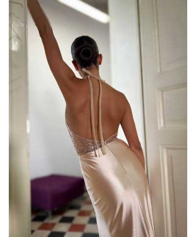 Vestito a sirena con schiena scoperta - Goldy