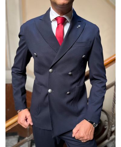 Marynarka dwurzędowa granatowa – PAUL Miranda - Made in Italy