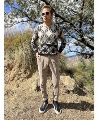 Sweter męski we wzory Paul Miranda – połączenie stylu, komfortu i jakości