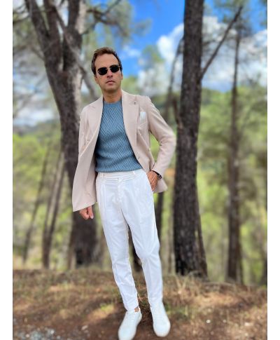 Sweter męski turchese Cris – elegancja, która ogrzewa w każdy zimowy dzień