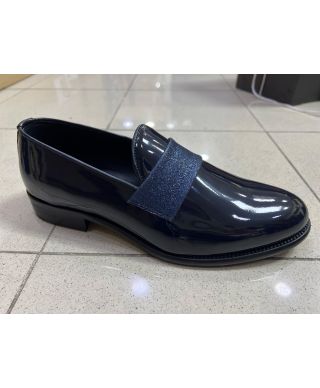 Granatowe mokasyny męskie ze skóry – Elegancja na wyjątkowe okazje - Made in Italy