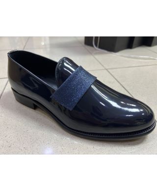 Granatowe mokasyny męskie ze skóry – Elegancja na wyjątkowe okazje - Made in Italy